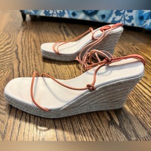 Jeffrey Campbell Orange Wedge Sandals in Excellent condition. Worn twice.